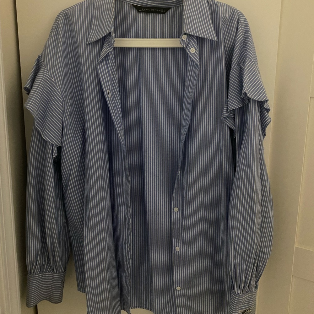 Zara Blue Stripe Shirt